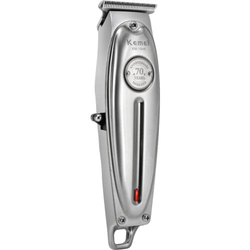 Kemei 1949 Professional Hair Clipper All Metal Men Electric Cordless Hair Trimmer 0mm Baldheaded T Blade Finish Haircut Machine