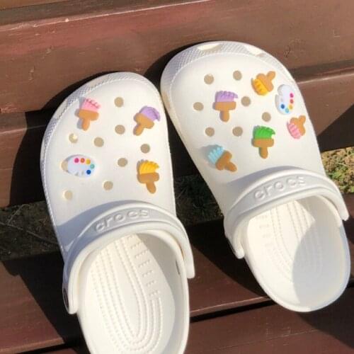 Lovely Croc Charms Painting Tools Shoe Charms Fashion Clogs Shoe Vintage Shoe Decoration Bunkle Bundle Shoe Accessories