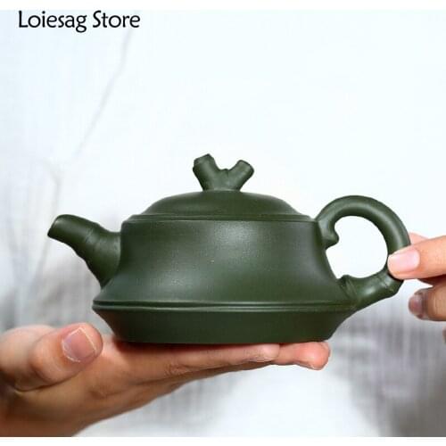 Loiesag 250ml Yixing Authentic Purple Clay Teapot Collection Raw Ore Green Clay Purple Clay Teapot Famous Kung Fu Zisha Tea Set