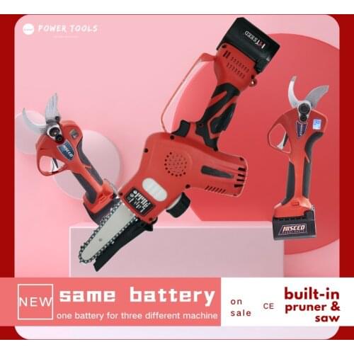 MULTI USE LED Pruner SAW 25.2V Battery Electric Shear Li-ion Scissors Garden Pruning Shears