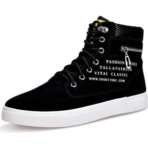 Winter mens snow boots high top canvas casual shoes casual Martens with velvet boots