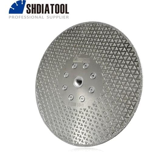 SHDIATOOL 9"/230mm Electroplated Diamond Cutting And Grinding Discs 5/8-11 Granite & Marble Double Side Saw Blade