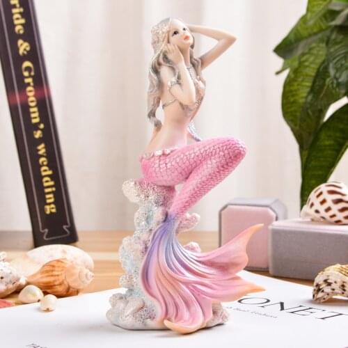 Mediterranean Mermaid Princess Ins Creative Home Decoration Mermaid Living Room Fish Tank Creative Home Decoration Furnishings