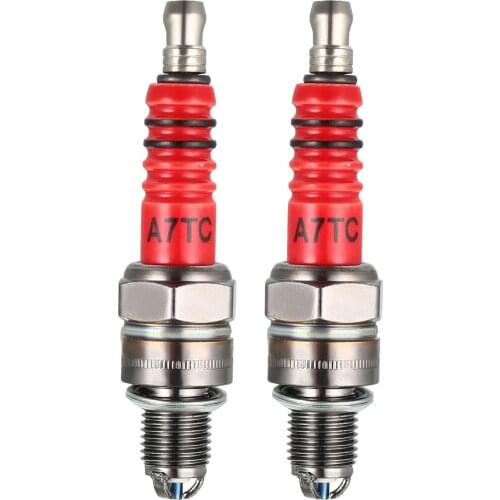 Uxcell A7TC Spark Plug for GY6 50 Cc 70cc 90 Cc 110cc 125 Cc 150cc, 2 Pcs