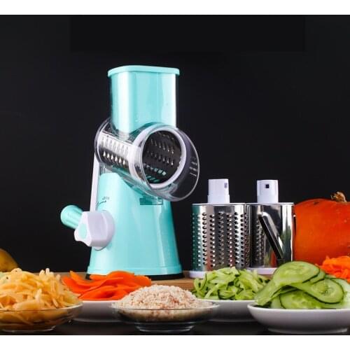 Valuetools Manual Rotary Cheese Grater Round Mandoline Slicer Vegetable Slicer Nuts Grinder Cheese Shredder
