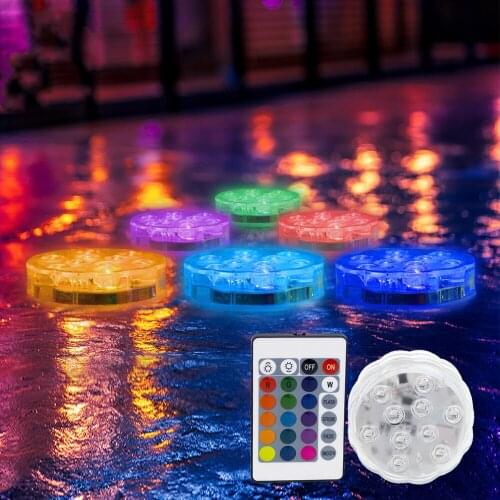 Underwater Waterproof Lights Highlight Remote Control Lights LED Diving Knob Lights Aquarium Waterproof Lights Colorful