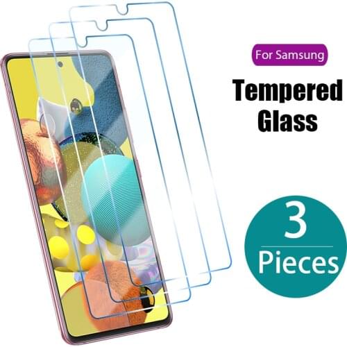 3PCS Tempered Glass On for Samsung A50 A70 A20 A21S A51 A71 A31 A30 A40 A12 Screen Protector Glass for Samsung Galaxy S7 S6 A20e