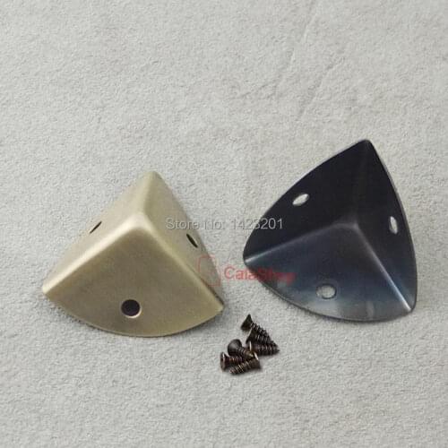 20 Pcs / Lot 25mm 1" Vintage Large Chest Box Edge Corners Protectors Wooden Box with Screw
