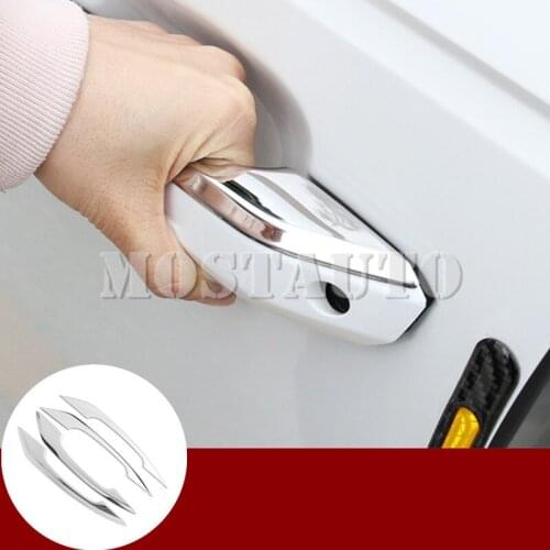For Audi Q5 Stainless Steel Exterior Car Door Handle Cover Trim 2017-2020 4pcs Car Accessories Interior Car Decor Car Trim