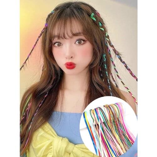 Colorful Braided Hair Color Rope Hair Extension Rope Hidden Braid Pattern Stage Style Dirty Braid Head Rope Dirty Dirty Braid