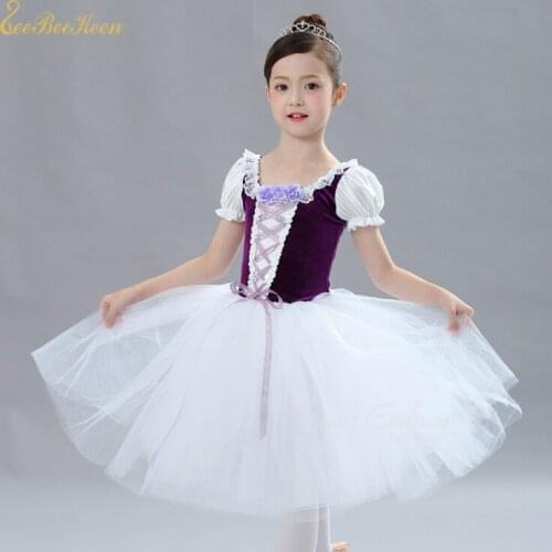 Children Ballet Tutu Dress Ballet Long Dress Ballerina Dancewear Classical Costume Women Stage Performance Dance Dress For Girl