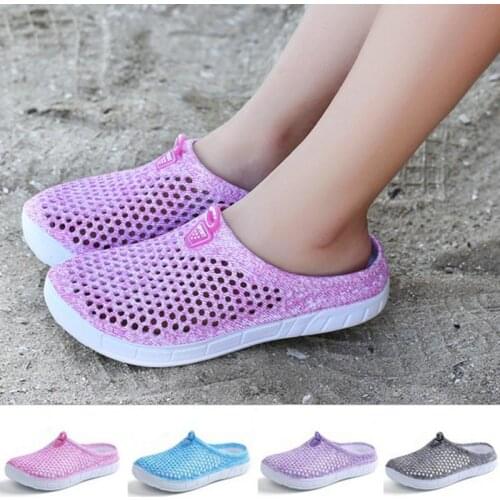 Dropshipping Women Summer Sandals Hollow Out Mesh Breathable Bird Nest Shaped Flat Antiskid Slippers Casual Beach Flip Flops