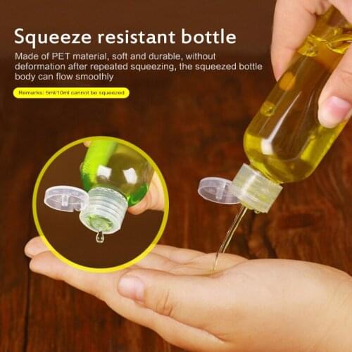 1PC Transparent Refillable Bottles Empty Cosmetics Bottle Plastic Vials Wash-able Reusable Divided Bottle Clamshell Design