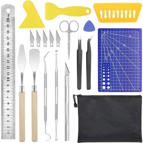 GTBL Weeding Tools for Vinyl, 20 PCS Stainless Steel Craft Basic Set Tools Kits with Storage Bag for Cricut,Adhesive Vinyl