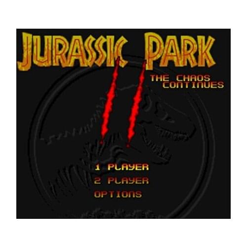 Jurassic Park Part 2 - The Chaos Continues USA Version 16 bit Big Gray Game Card For NTSC Game Player
