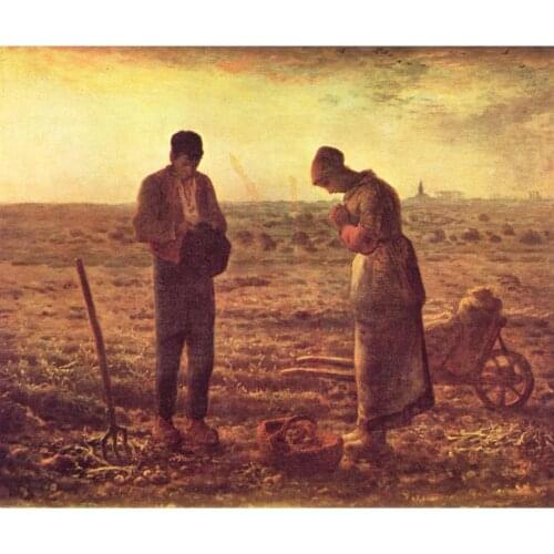 Modern art oil painting Jean-Francois Millet Reproduction on canvas artworks landscape the angelus High quality Hand painted