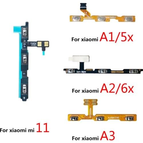 Power on/off Volume Key Button Flex Cable For Xiaomi Poco X3 Mi A1 5X A2 6X 5 5S Plus A2 Lite Max Max2 Max 3 Mix 2 Mix3 Mi10T