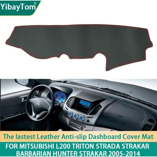 PU Leather Dashboard Anit-slip Anti-UV Cover mat For Mitsubishi L200 Triton Strada Strakar Barbarian Hunter Strakar 2005-2014