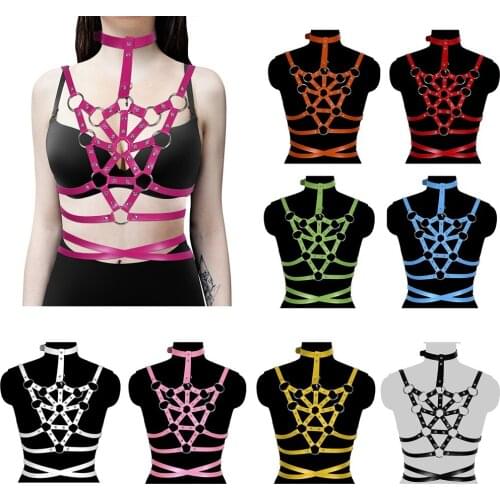 Harajuku Punk Leather Corset Accessories Gothic Bdsm Harness For Women Belt Fetish Lingerie Body Bondage Suspender Sword Belt