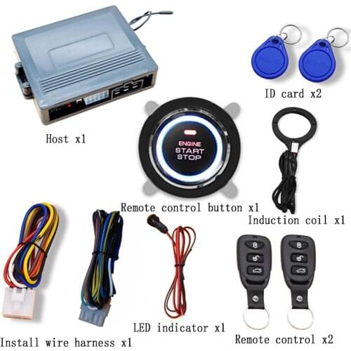 On board RFID one key start + keyless entry system, audible and visual reminder, remote control to open the trunk