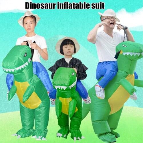 Ride On Dinosaur Costume Inflatable Blow Up Suit Fancy Cosplay for Halloween Party NSV775