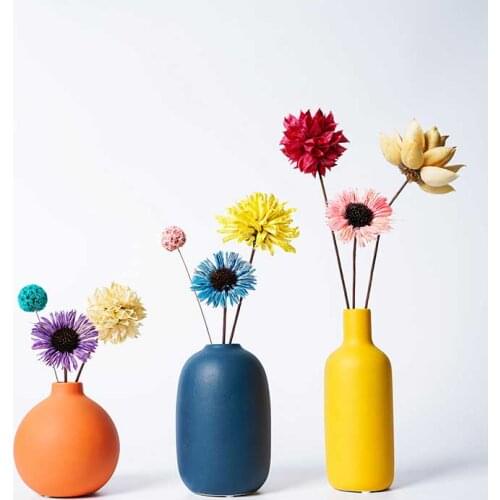 Tabletop Vase Decoration Home Handmade Porcelain Vase Filler Bathroom Decor Nordic Small Ceramic for Flowers Living Room Office