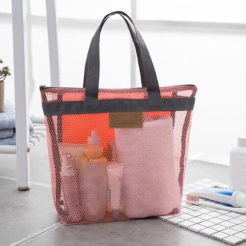 2021 New Women Fashion Beach Travel Large Cosmetic Bag Portable Makeup Wash Mesh Toiletry Bags Tote Organizer Convenient Pouch