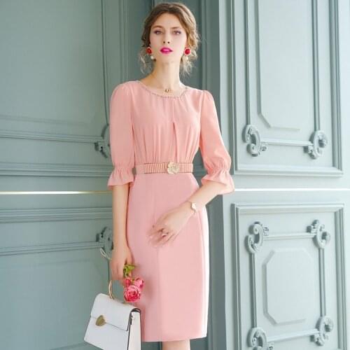 New superior quality summer womanliness Lace dress Plus code Women Sexy lady Dress Nail bead Package hip party dresses Pink