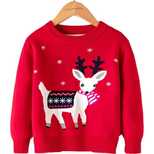 2-7Y Autumn Winter Baby Girls Boys Sweaters Woolly Jumper Coat Kids Knitting Pullovers Long Sleeve Knitwear Children Clothes