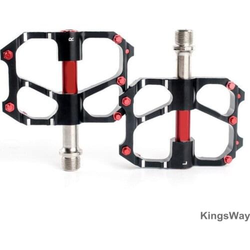 Aluminum Alloy 3 Bearing Road Mountain Bike Pedals With Removable Anti-Slip Nail For Cycling