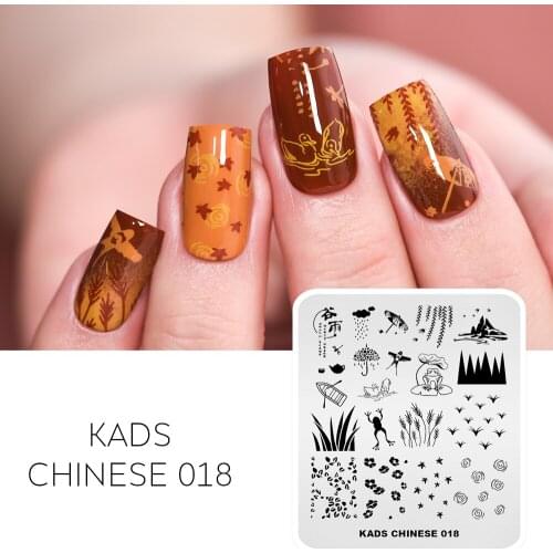 Nail Stamping Plates Chinese Series Nail Art Template Stamp Nail Design Flower Image Plate Stencils For Nails Tool Manicure