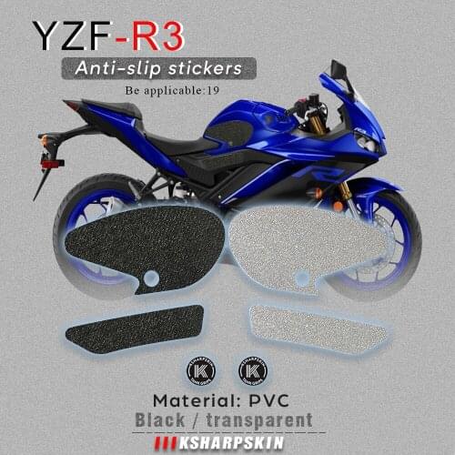 Motorcycle Non-slip Sticker Grips Protector Sticker Decal Gas Knee Grip Tank Traction Pad decals For YAMAHA 19 YZF-R3 YZFR3