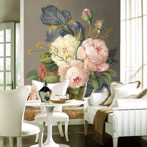 Custom Luxury Wallpaper Elegant Flowers Photo Wallpaper Silk Wall Murals Home decor Large wall Art Kid room Bedroom Sofa TV back