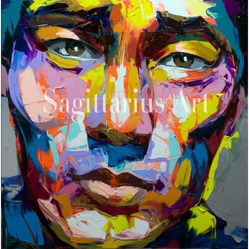 Handmade Hand painted Modern Francoise Nielly Abstract Wall Decor Fine Art Untitled 77 Oil Painting Artwork Canvas Painting art