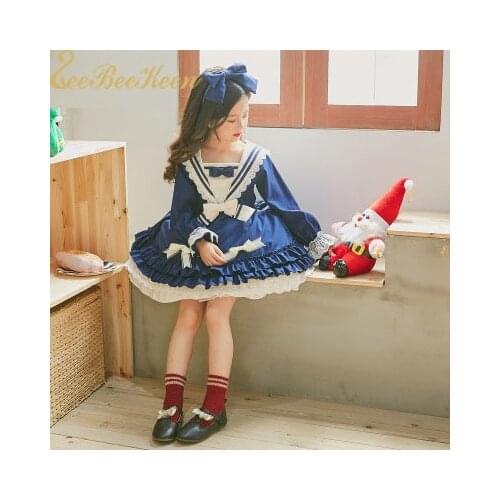 Blue/red Lolita Costume Anime Cosplay Costume For girls Infantrys sails Tea dress Navy Cosplay suits Cute Baby Lolita clothes
