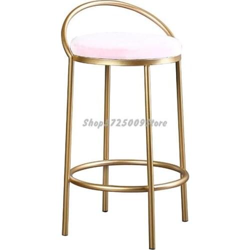 Nordic Bar Chair Modern Simple Family Iron High Stool Bar Stool Leisure Back Chair Stool Bar Chair