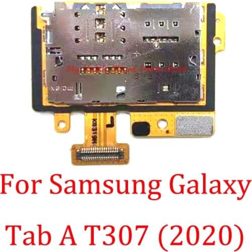 Sim Card Slot Flex Cable For For Samsung Galaxy Tab A 8.4 SM-T307 8.4 Reader Connector Slot Tray Holder Reader Flex Cable Parts