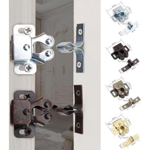 2PCS Door Stop Closer Stoppers Damper Buffer Magnet Cabinet Catches With Screws For Wardrobe Hardware Furniture Fittings