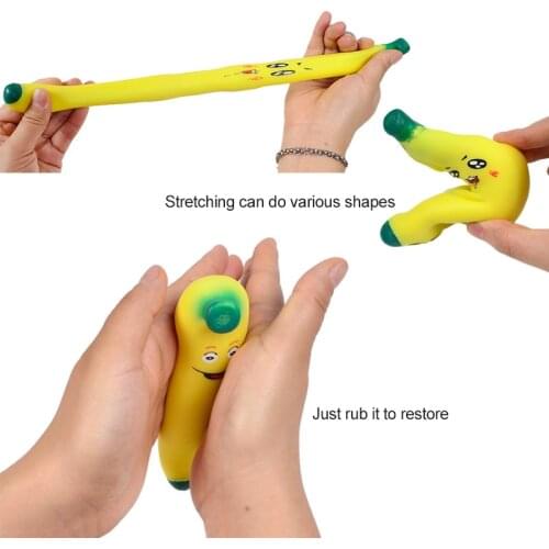 Decompression Stretch Squeeze Fidget Memory Sand Simulation Fruits Vegetables Pull Extension Reduce Anxiety Stress Relief Toys