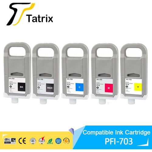 Tatrix PFI703 PFI-703 PFI 703 Pigment ink Premium Color Compatible Ink Cartridge for Canon iPF 810/820/815/825 Printer
