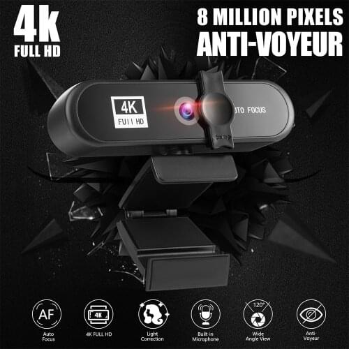 2K 4K Webcam Conferentie Pc Webcam Autofocus Usb Web Camera Laptop Desktop Voor Kantoor Vergadering Thuis Met Mic 1080P Full Hd