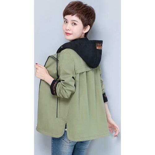 Women Windbreaker 2021 New Spring Autumn Short Coat Middle-aged Fashion Plus Size 5XL Lining Ladies Jacket Basic Casual Jackets