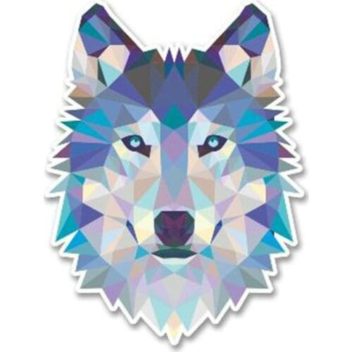 JuYouHui Exterior Accessories Decal Creative Abstract Husky Wolf Viny Car Stickers Motorcycle Decals Waterproof PVC 13cm