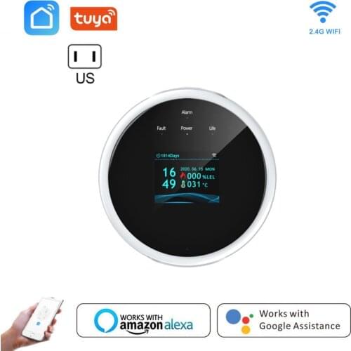 WiFi Tuya GAS LPG Leak Sensor alarm Fire Security detector APP Control Safety smart home Leakage sensor support smart life app