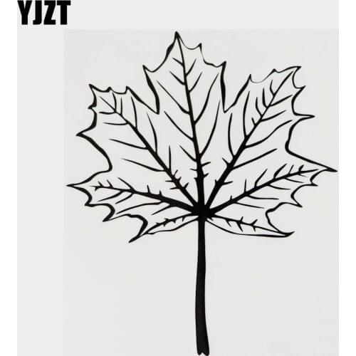 YJZT 12.9CM×15.5CM Beautiful Car-styling Tree Leaf Vinyl Car Sticker Motorcycle Decals 18B-0083