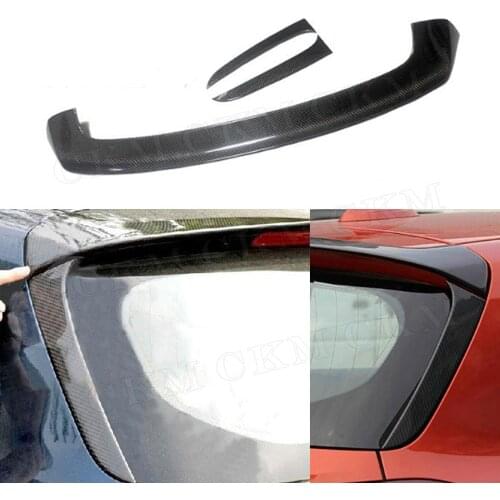 Rear Spoiler For BMW 1 Series F20 116i 118i 120i 125i 135i 2012-2018 P style Carbon Fiber Rear Roof Spoiler Window wings