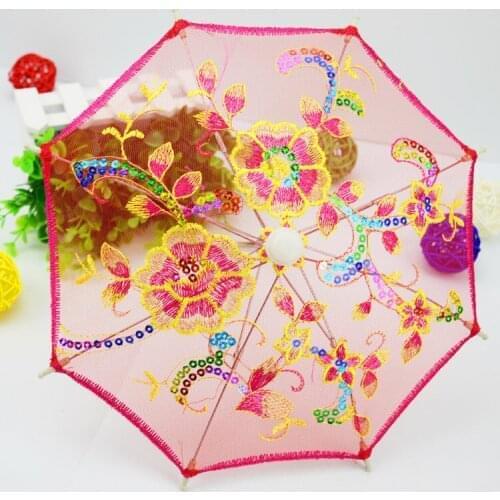 Photography umbrella prop umbrella children ultra small mini umbrella embroidery wedding decoration lace toy umbrella
