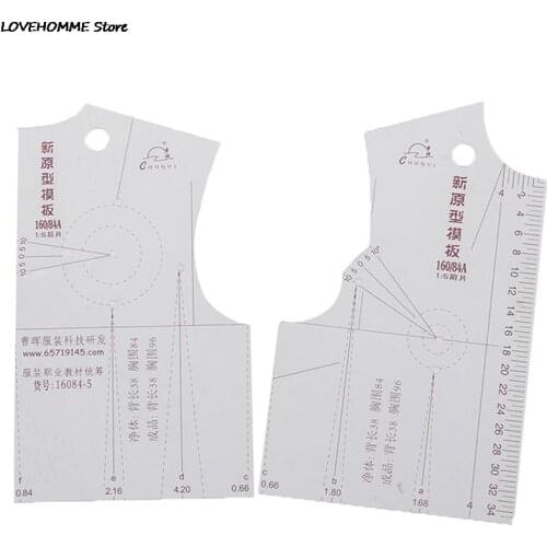 1PCS DIY Handmade Crafts 1:5 Women Clothes Prototype Ruler Drawing Templete Tools Tailor Sewing Accessories