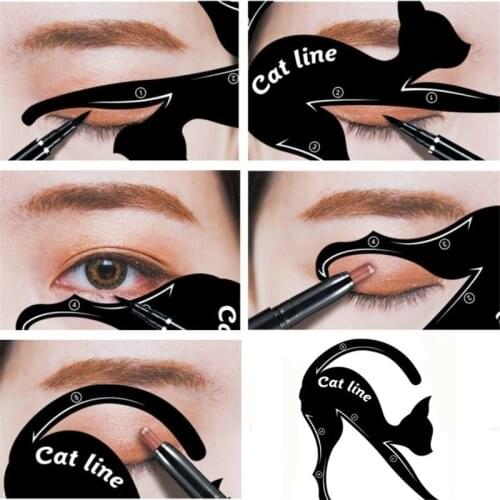 1 Pc New Cat Eye Card Multifunctional Eye Makeup Template Eye shadow Liner makeup tool