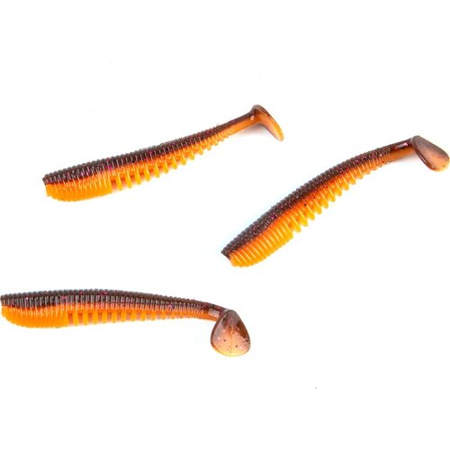 20 PCS Supercontinent Soft Lures 50mm Baits Fishing Lure Double Color Silicone Bait T Tail Wobblers